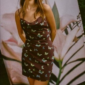 Urban Outfitters Mallory Cowl Neck Slip Dress